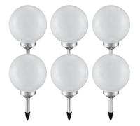 Boule lumineuse solaire jardin LED décoration de jardin boule solaire pour extérieur 20 cm Boule lumineuse solaire, durée d'éclairage environ 6-8 heures, H 62 cm, lot de 6