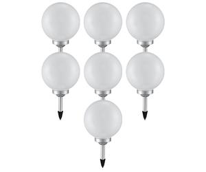 Boule lumineuse solaire jardin LED décoration de jardin boule solaire pour extérieur 20 cm boule lumineuse solaire, durée d'éclairage environ 6-8 heures, H 62 cm, lot de 7