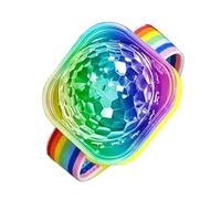 Boule magique lumineuse - Lampe de projecteur de galaxie RVB, lumière de scène LED activée par le son, boule à facettes portable, bracelet lumineux disco USB pour, décoration de maison et de v