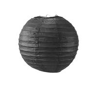 Boule Papier Noir 20cm - Lampion Papier en Papier de Riz - Lanterne Japonaise Noir pour Décoration de Mariage, Anniversaire, Fêtes