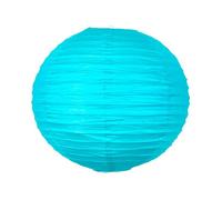 Boule Papier Turquoise 40cm - Lampion Papier en Papier de Riz - Lanterne Japonaise Turquoise pour Décoration de Mariage, Anniversa