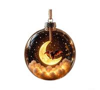 Boule pour déco Halloween 8cm Noire Plastique Suspendue Boule(Halloween Ball D)