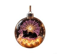 Boule pour déco Halloween 8cm Noire Plastique Suspendue Boule(Halloween Ball E)