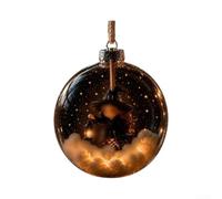 Boule pour déco Halloween 8cm Noire Plastique Suspendue Boule(Halloween Ball F)