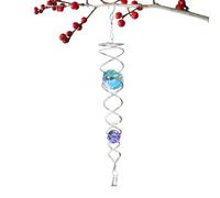 Boule tournante en - 22,9 cm - En acier inoxydable - Avec crochet pivotant - Chaîne de boules de arc-en- - Pour décoration de jardin intérieure ou extérieure