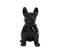 - Bouledogue en céramique assis 20 cm noir