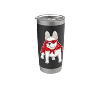 Bouledogue français Super-héros Cape Gobelet isotherme en acier inoxydable double paroi