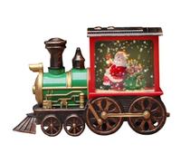 Boules à Neige de Noël avec lumière et Train Musical, Lanterne Boule à Neige avec Paillettes tourbillonnantes d'eau pour décorations de Table Noël, Fonctionne Piles, décoration d'intérieur