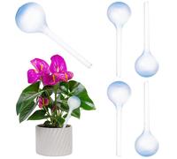 Boules d'arrosage KADAX 400 ml pour plantes, lot de 4, arrosage automatique des plantes, aide à l'arrosage pour plantes d'intérieur, distributeur d'eau en plastique (bleu)