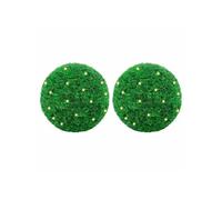 Boules de buis artificielles avec lumières LED 2 pcs vert 45 cm