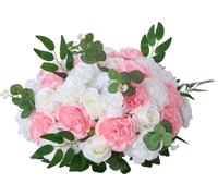Boules de fleurs pour centres de table de mariage Bouquet de fleurs rose + blanc 10 pièces