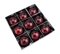 Boules de Noël 6cm PVC Incassables 9 Colorées | Léger pour arbre standard Plusieurs couleurs pour idéal pour hôtels fêtes mariages décoration