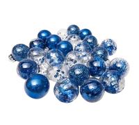 Boules de Noël brillantes 6 cm 25 pcs bleu