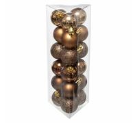 Boules de Noël en plastique - Bronze