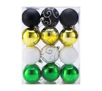 CASARIA® Set de 24 Boules de Noël en Plastique Robuste Décoration pour Sapin Vert Ø 6cm Décoration de Noël intérieur
