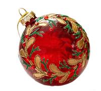 Boules de Noël en verre avec cordes à suspendre, design multicolore pour améliorer les décorations d'arbre, les couronnes de vacances, les cheminées et les loisirs créatifs (D)