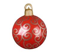 Boules de Noël gonflables géantes - 61 cm - Décoration de fête saisonnière - Décoration de Noël à suspendre - Pour branches d'arbre, jardin, entrée, sol, salon, chambre à coucher, planificateur