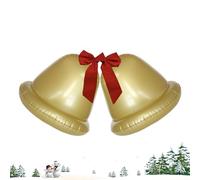 Boules de Noël gonflables pour extérieur, géante boule hochet gonflable, décoration de Noël en 2 pièces pour extérieur, salon, terrasse, jardin, fêtes d'hiver