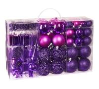 Boules de Noël - HENRY BRUBAKER - Set 101 - Violet - Brillantes/mates/scintillantes - À suspendre