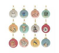 Boules de Noël miniatures Harry Potter mignonnes - Hedwige et Dobby de Poudlard (lot de 12) dans une boîte cadeau