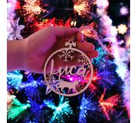 Boules de noël personnalisée,en Bois,Pendentif Chien Chat,Boule de Noel personnalisée Famille, décoration Ornement de Sapin personnalisée,Mon 1er Noël (XF7,1PCS)
