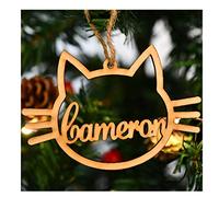 Boules de noël personnalisée,en Bois,Pendentif Chien Chat,Boule de Noel personnalisée Famille, décoration Ornement de Sapin personnalisée,Mon 1er Noël (XF2,1PCS)