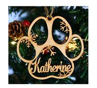 Boules de noël personnalisée,en Bois,Pendentif Chien Chat,Boule de Noel personnalisée Famille, décoration Ornement de Sapin personnalisée,Mon 1er Noël (XF1,1PCS)