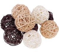 Boules De Rotin en Osier Orbes Décoratives Boules De Remplissage De Vase en Rotin pour La Fête De Noël De Mariage Baby Shower Décoration Suspendue, Multicolore, 10Pcs, 5CmTraitement séduisant