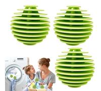 Boules de séchage - Balles de lavage - Épilateur pour le linge | 3 pièces de nourriture sphérique pour pelle catche - Balle à récurer réutilisable et écologique - Machine à laver domestique