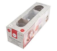 Boules En Plastique, Facettée, 8cm Ø, Cristal, Boîte 3 Pièces