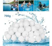 Boules filtrantes pour piscine 700 g/8 L, boules filtrantes, média filtrant en fibre pour filtres à sable de piscine, filtration de l'eau, écologiques, légères et durables