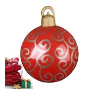 Boules gonflables de Noël Décoration de Noël 61 cm | Festif pour jardin, garde-corps, branches d'arbre, pelouse, jardin, entrée, sol, salon, chambre, étude, porche