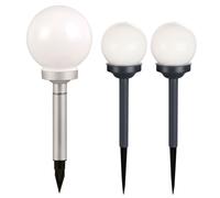 Boules lumineuses solaires lampe solaire jardin LED décoration de jardin boule solaire pour l'extérieur boule lumineuse enfichable solaire, durée d'éclairage environ 6-8 heures, lot de 3