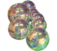 Boules miroir disco gonflables pour extérieur et intérieur, bar, DJ, rave, EDM, club, fête, événement, Noël, décoration à suspendre, boule creuse, grande taille (argenté) (neuf, noir)