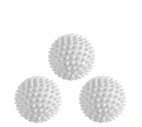 Boules pour sèche-linge, Boule à lessive réutilisable en PVC, boules de séchage for enlever les taches, multicolores, 1/3/6 pièces(3pc-white)