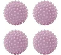Boules pour sèche-linge, Boules à linge réutilisables en PVC, accessoires de Machine laver propres et ménagers, adoucisseur multicolore(4pcs Purple)