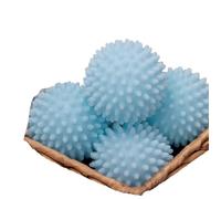 Boules pour sèche-linge, Boules à linge réutilisables en PVC, accessoires de Machine laver propres et ménagers, adoucisseur multicolore(4pcs Sky Blue)