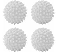 Boules pour sèche-linge, Boules à linge réutilisables en PVC, accessoires de Machine laver propres et ménagers, adoucisseur multicolore(4pcs White)