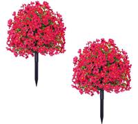 Boules topiaires artificielles, résistantes aux UV, décoration d'extérieur, rose