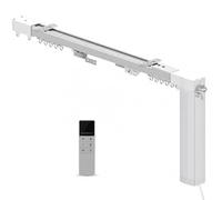 Boulet Rail Rideau motorisé Batterie Rechargeable Extensible 230-400cm - Télécommande - sans Fil - 20kg - Aluminium