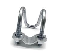 Boulon 10 pièces durables Double u-cross U boulon croix pince échafaudage fixation collier de serrage 20 25 32 40 50 M8(M8x25x40mm)
