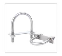 Boulon 2 jeux de vis étendues en forme de U M10 ~ M12 avec déflecteur et écrou/boulon en forme de U, collier de serrage carré en acier inoxydable 304(M10x33mm)
