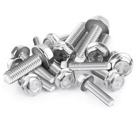 Boulon à Bride M6x20mm Vis à Tête Hexagonale 25Pcs Boulons Vis à Bride