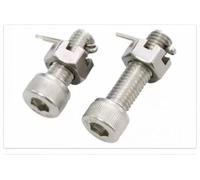 Boulon à douille hexagonale en acier inoxydable M6-M16 304, avec trou, écrou fendu et jeu de goupilles fendues, Kit de fixation Anti-lâche(1pcs M16aperture4,*50)