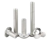 Boulon à douille hexagonale tête champignon en acier inoxydable 304 | M2-M6 4-40 mm 5-100 pièces for machines, électronique, meubles(M6 (5pcs),18mm)