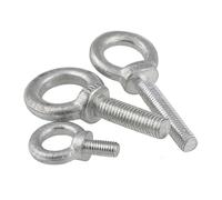 Boulon à œil de levage, Galvanized Ring Eye Bolt | Silver M6/M8/M10/M11/M12/M14/M16/M18/M20 12-60mm 3pcs: Lifting Equipment, Home And Garden(M10x50mm)