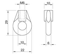 Boulon à œil - Écrou à œil M6 2084 K M6