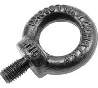 Boulon à œil SAFETEX M10/17mm, noir galvanisé forgé à froid - Anneaux de levage, écrous de levage et maillons de suspension