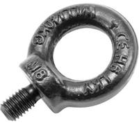 Boulon à œil SAFETEX M8/13mm, noir galvanisé forgé à froid - Anneaux de levage, écrous de levage et maillons de suspension
