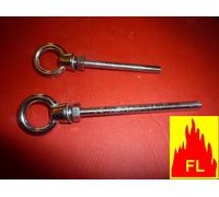 BOULON A OEIL tige filetée INOX A4 316 L AVEC RONDELLE ET ECROU